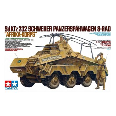 T35297 Tamiya German 8-Wheeled Heavy Armoured Car Sd.Kfz.232 Africa-Corps 1:35