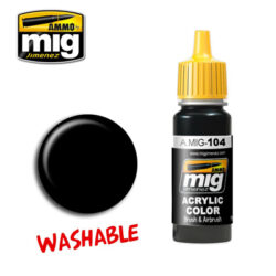 MIG104 Ammo Mig Washable Black 17ml