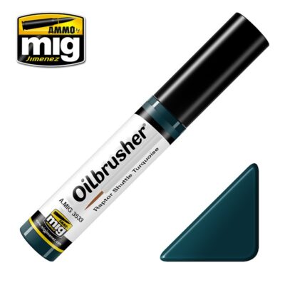 MIG3533 Ammo Mig Raptor Shuttle Turquoise Oilbrusher 10ml