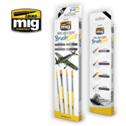 MIG7605 Ammo Mig Panel Lines & Fading Brush Set (4pcs)