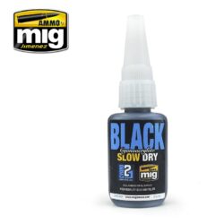 MIG8034 Ammo Mig Black Cyaboacrylate Slow Dry 21g