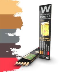 AK10042 AK Interactive Weathering Pencils Chipping & Aging Set