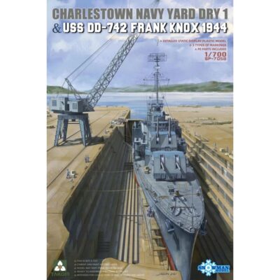 TAK07058 Takom Charlestown Navy Yard Dry 1 & USS DD-742 Frank Know 1944 1:700