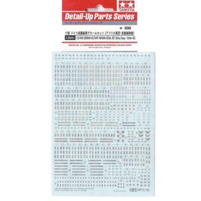 T12641 Tamiya WWII German Military Decal Set (Africa Corps/Waffen SS) 1:35