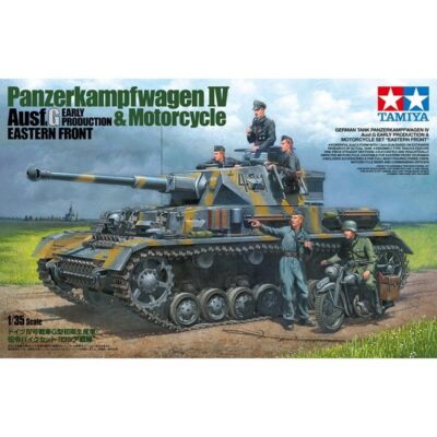 T25209 Tamiya Panzerkampfwagen IV Ausf.G Early Production & Motorcycle Eastern Front 1:35