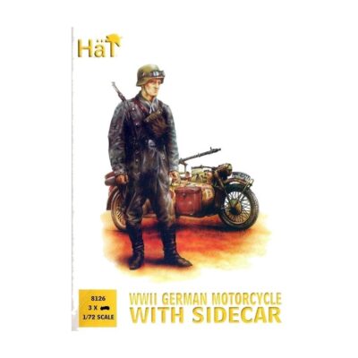 H8126 Hat WWII German Motorcycle with Sidecar 1:72