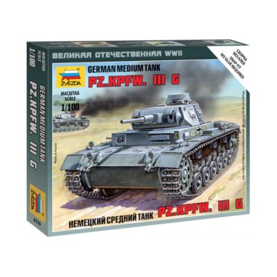 Z6119 Zvezda German Medium Tank Pz.Kpfw.IIIG 1:100