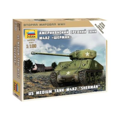 Z6263 Zvezda US Medium Tank M4A2 Sherman 1:100