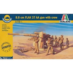 I7512 Italeri 8.8cm FLAK 37 AA Gun with Crew 1:72