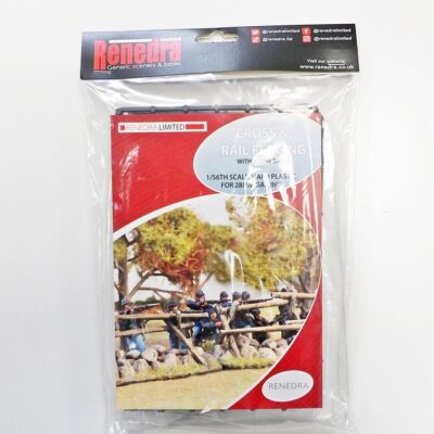 RNXFENCE Renedra Cross & Rail Fencing with Stone Bases 28mm
