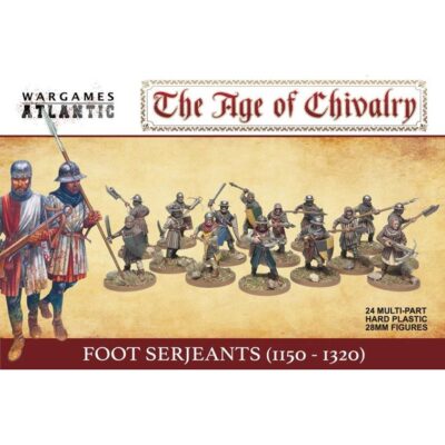 WAAAC002 Wargames Atlantic The Age of Chivalry Foot Sergeants (1150-1320) 28mm