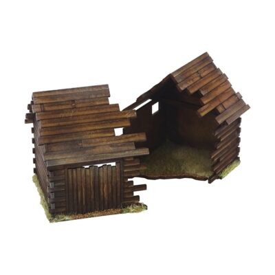 SPN449 Sarissa Precision World War Europe Destroyed Barn/Outhouse 28mm - Image 2