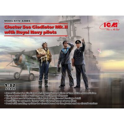 ICM32045 ICM Gloster Sea Gladiator Mk.II With Royal Navy Pilots 1:32