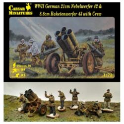 CH093 Caesar Miniatures WWII German 21cm Nebelwerfer 42 & 8.8cm Raketenwefer 43 with Crew 1:72