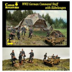 CH095 Caesar Miniatures WWII German Command Staff with Kubelwagen 1:72