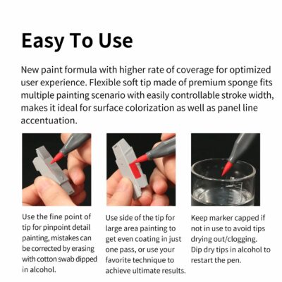 DSMK02 DSPIAE Water-based Soft Tipped Markers White - Image 2