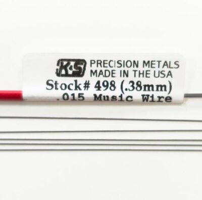 KS498 KS Precision Metals Music Wire .015” x 36” (0.38mm x 914.4mm) (5pcs)