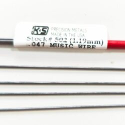 KS502 KS Precision Metals Music Wire .047” x 36” (1.19mm x 914.4mm) (4pcs)