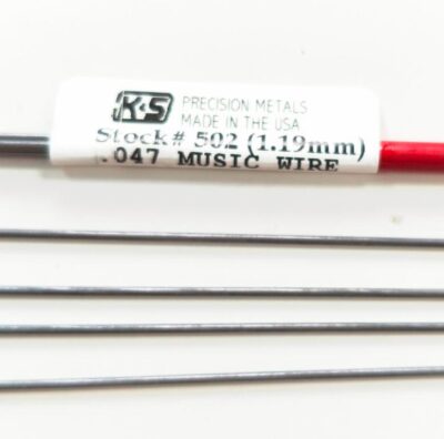 KS502 KS Precision Metals Music Wire .047” x 36” (1.19mm x 914.4mm) (4pcs)
