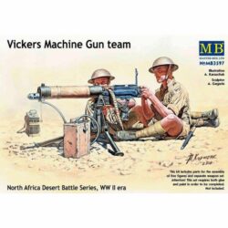 MA3597 Masterbox North Africa Desert Battle Series WWII Era Vickers Machine Gun Team 1:35