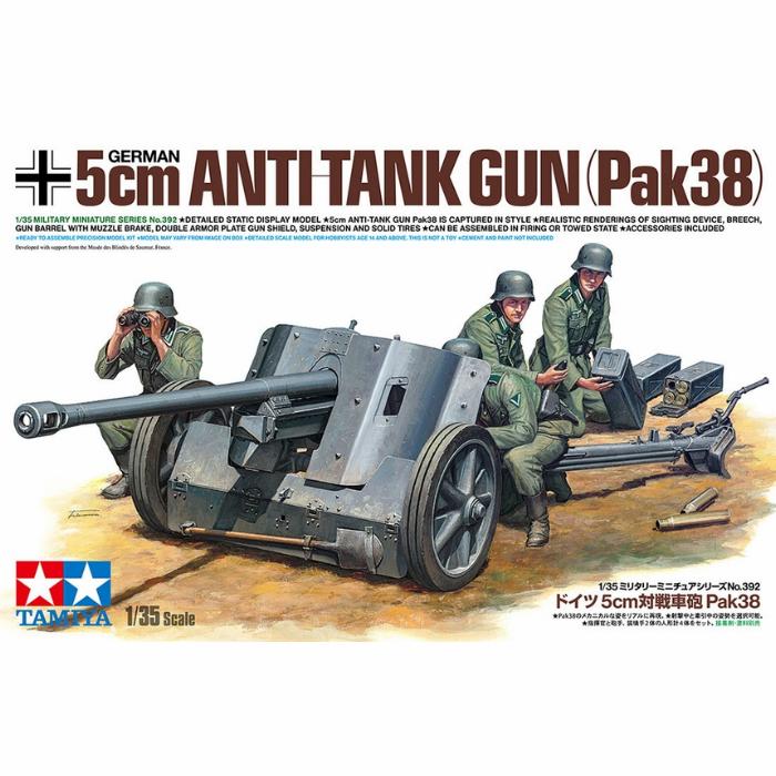 T35392 Tamiya 5cm Anti-Tank Gun (Pak38) 1:35