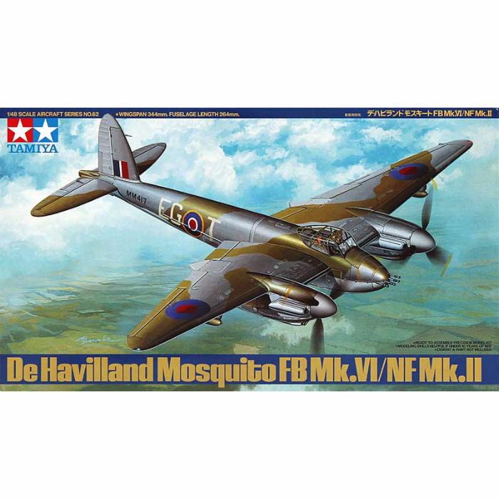 T61062 Tamiya DeHavilland Mosquito FB Mk.IV/NF Mk.II 1:48