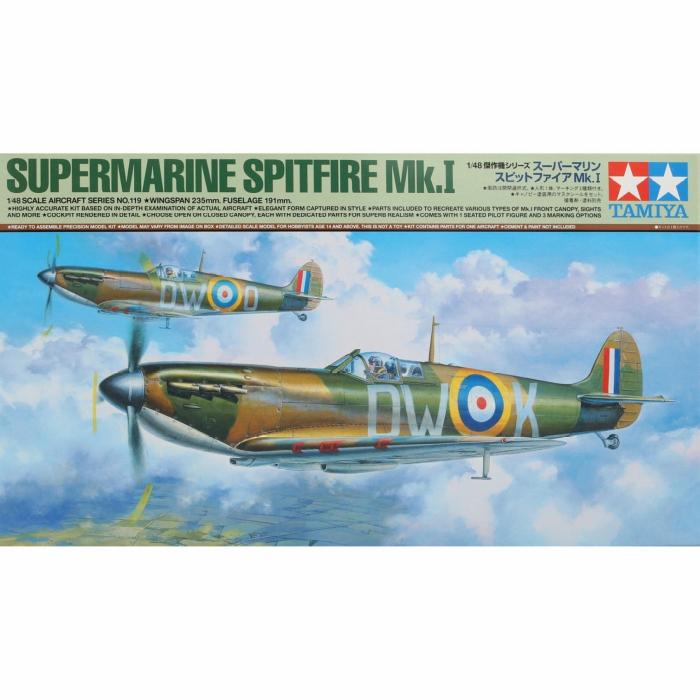 T61119 Tamiya Supermarine Spitfire Mk.I 1:48