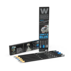 AK10043 AK Interactive Weathering Pencils Grey & Blue Shading & Effects Set