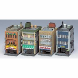 GM2157 Greenmax Three Storey Commercial Buildings (4 Buildings) 1:150