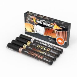 AK1300 AK Interactive Metallic Liquid Markers Fine Tip 1.0mm (4pcs)